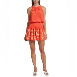 Ramy Brook Iskander Floral-Embroidered Minidress